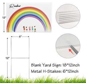 Özelleştirilebilir 18x24 Premium açık Billboard h-metal Stakes ile 2 taraflı UV baskı emlak Yard işareti - Product Image 3