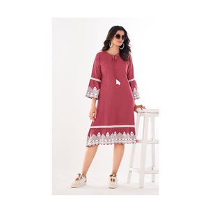 Kurti เดรสสั้นสำหรับผู้หญิง14กก. ดีไซน์ที่น่าสนใจเสื้อผ้าใส่ทำงานหนัก - Product Image 1