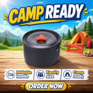 Outdoor Aluminium <span class=keywords><strong>Camping</strong></span> Kookgerei <span class=keywords><strong>Set</strong></span> Medium Enkelpan Combo Compleet Draagbaar 1.9L 18*18*12.5cm Model - Product Image 2