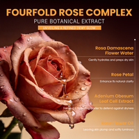 Masque facial en gel de soin à la rose aux herbes, personnalisé OEM, en gros, avec acide hyaluronique pour peaux grasses/tous types de peaux, nourrissant et raffermissant