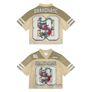 ชุดกางเกงขาสั้นบ็อกซี่ไซส์ใหญ่พิเศษสำหรับผู้ชายอเมริกันฟุตบอลแบบสั่งทำพิมพ์ลายตามสั่งแบบตาข่ายระบายอากาศมีสไตล์ - Product Image 2