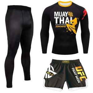 Shorts MMA, Ensemble <span class=keywords><strong>de</strong></span> Combat Kickboxing et Boxe, Tenue d'Entraînement Personnalisée pour Hommes et Femmes, Ensemble Trois Pièces Muay Thai, Sanda, Boxeo - Product Image 5