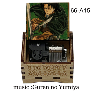 กล่องดนตรีไม้ลายอนิเมะ กลไกไขลานอัตโนมัติ เพลง <span class=keywords><strong>Guren</strong></span> No Yumiya ของขวัญสำหรับเด็กและเพื่อน - Product Image 5