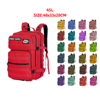 Sac à dos de voyage tactique 45L, approuvé par les compagnies aériennes avec poche pour bagages, compatible TSA, compartiment pour ordinateur portable 17'', sac de voyage urbain
