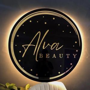 <span class=keywords><strong>ป</strong></span>้ายโลโก้ธุรกิจอะคริลิคแบบกำหนดเอง ตัดด้วยเลเซอร์ 3 มิติ พร้อมไฟ LED RGB แบบนีออนติดผนัง สำหรับสำนักงาน/ร้านเสริมสวย/ร้านทำเล็บ/ร้านทำ<span class=keywords><strong>ผม</strong></span> ใช้ไฟ DC - Product Image 3