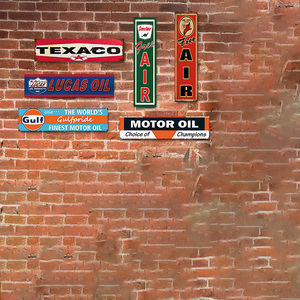 Letrero Metálico Retro de Marca de Aceite para Motor, Texaco, Gulf, Lucas Oil, Decoración de Pared para Garaje, Cueva del Hombre, Taller Mecánico - Product Image 2