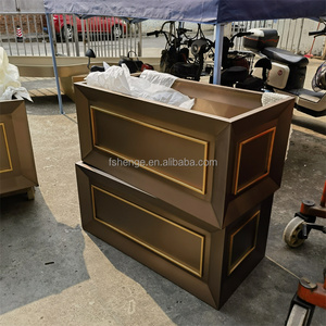 Caja de jardinería decorativa para exteriores, maceta de metal para flores, maceta larga para plantas, caja de ventana rectangular, jardineras - Product Image 2