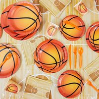 Plaque de basket-ball personnalisable OEM sur le thème du sport Fournitures de fête d'anniversaire jetables de 7 pouces Décorations Prix d'usine