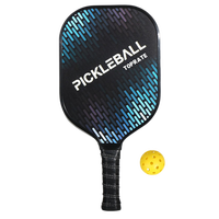 Toprate 12K T700 pagaie de pickleball en fibre de carbone contrôle de la rotation Surface de grain profond 16mm aluminium nid d'abeille puissance impression UV