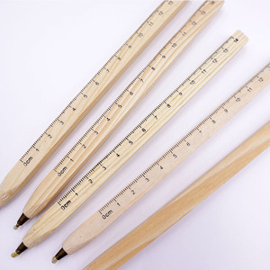 Bolígrafo creativo de madera de pino con escala de regla, novedad, ancho de escritura de 1,0mm para estudiantes de oficina - Product Image 4