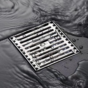 Chất lượng tốt phụ kiện phòng tắm Chrome chống mùi vuông nhà vệ sinh thoát nước Sàn thép không gỉ tắm thoát nước sàn - Product Image 2