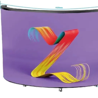 Installation rapide, stand DJ pliable à LED P2.5, comptoir DJ portable pliable avec logo personnalisé pour boîte de nuit, bar, diffusion en direct
