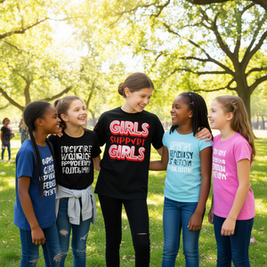 Camiseta feminista para niñas que apoya el autoestima de las niñas - Product Image 1