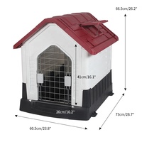 Nouvelle usine développée facile à installer avec toilettes et fenêtre et porte en plastique casa para perros niche pour chien