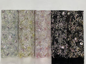 Phong Cách Mới Trẻ Em Của Áo Sơ Mi Với Sợi Thủy Tinh Cơ Sở Sợi Dây Thừng In Bead & Sequin Thêu Trên Vải Organza - Product Image 6