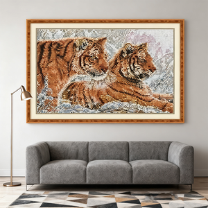 Alta calidad fácil DIY <span class=keywords><strong>punto</strong></span> de <span class=keywords><strong>cruz</strong></span> de tigre 55*40cm traje para principiantes <span class=keywords><strong>punto</strong></span> de <span class=keywords><strong>cruz</strong></span> decoración del hogar Idea de regalo perfecta - Product Image 1