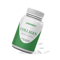 Capsules de collagène multi-vitamines pour adultes, favorisent l'éclat de la peau, les cheveux et les ongles, biotine, kératine, acide hyaluronique, 60 capsules/flacon 2