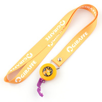 Cordón Personalizado para Llavero con Impresión de Logotipo, Portacredenciales de Poliéster para Correa de Cuello, Opciones de Impresión Offset y Serigrafía