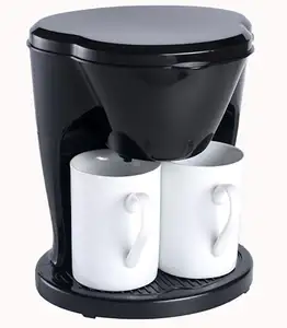 Household instant drip 450ML 450W double cup ceramic cup stainless steel cup coffee machine