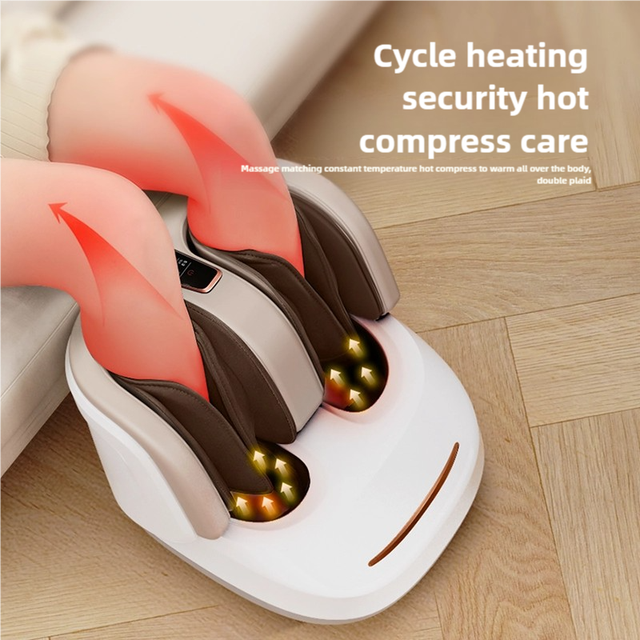 Heating Electric Shiatsu Kneading Roller Foot Massager Electric Calf Muscle Machine with Vibration Air Pressure Massage Features