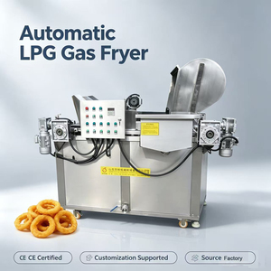 Friteuse industrielle ronde avec système de levage automatique du panier pour la transformation de la viande, des fruits de mer, des légumes et des snacks - Product Image 3