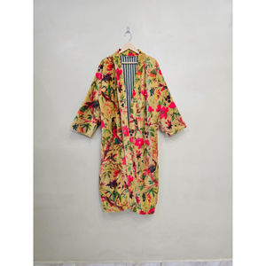 Velvet Silk Kimono <b>Bath</b> Robe Beach Kimono Dressing Gown Cardigan Floral Robe Butterfly Dress Directly From Manufacturer - Product Image 1