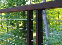 XIYATECH extérieur en acier inoxydable câble poteau en aluminium balcon en fer forgé balustrade fil câble montage latéral pont garde-corps