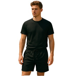 Camisetas Casuales de Manga Corta con Cuello en V para Hombre de Alta Calidad - Camisetas Personalizadas con Serigrafía en Seda Lisa - Product Image 1