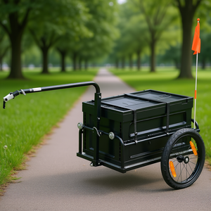 Bicycle Cargo <b>Trailer</b> D0100XF35T6 Removable Box Folding Frame Steel Bottom 100-1000 Kg Payload - Product Image 2