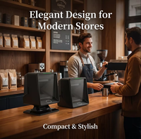 Escáner de Código de Barras de Escritorio WCMi 2D Elegante A68, Lector de Códigos QR Compacto y Manos Libres para Sistemas POS de Alta Gama para Boutiques y Cafeterías