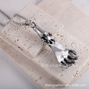 Pendentif main squelette en alliage de zinc, breloque à thème pour homme, cadeau SP1070 - Product Image 1