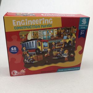 Rompecabezas de Ingeniería y Construcción de 45 Piezas, Rompecabezas de Papel con Dibujos Animados, Juguete Educativo DIY para Niños - Product Image 4