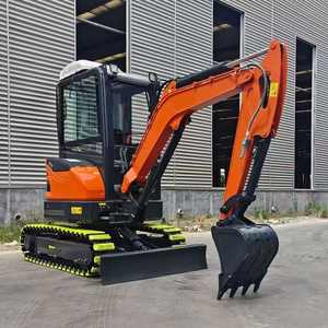 Excavatrice sur chenilles neuve chinoise de 3 tonnes avec cabine climatisée, engin de terrassement, moteur EURO V/EPA, pelle de 3 tonnes - Product Image 2