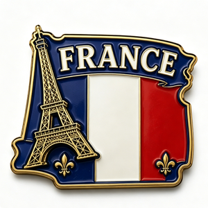 Pin Metálico de la Torre Eiffel de Francia, Chapado en Oro, Forma Irregular, Esmalte Duro, Aleación de Zinc, Insignia de Recuerdo - Product Image 6