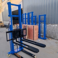 Chariot élévateur électrique monté sur camion, dispositif de chargement et de déchargement automatique, petit transpalette portatif pour la montée et la descente, capacité 1 t