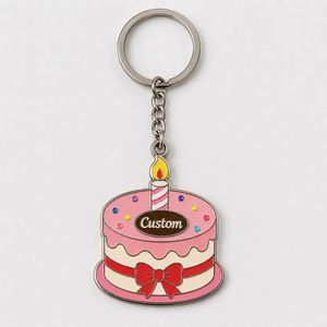 Llaveros Personalizados al por Mayor de Alta Calidad, Modelo de Postre, Diseño de Logotipo de Pastelería, Souvenir Promocional, Decoración, Anillo para Llaves - Product Image 3