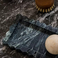 Plateau festonné en marbre naturel SAIDKOCC, personnalisation avancée, esthétique tendance, décoration de chambre à coucher, rangement de bijoux, luxe pratique