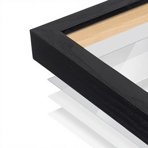 Solid Black Eco-Friendly Modern Wooden Rectangle Digital <b>Printing</b> Vertical Orientation Wall Mount Picture <b>Frame</b> - Product Image 1