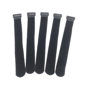 Cinta adhesiva de doble cara para sujetar cables, cinta de gancho y bucle de nailon con hebilla - Product Image 1