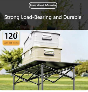 Directo de fábrica portátil diseño moderno aluminio huevo rollo mesa plegable Camping al aire libre Picnic muebles al por mayor muebles de Metal - Product Image 5
