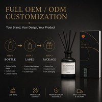 Diffuseur de parfum d'ambiance de luxe OEM 50 ml avec 4 senteurs premium pour l'ameublement de boutiques, marque privée