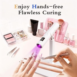 Lampe à ongles LED UV portable, rotation à 360 degrés, sécheuse à ongles rechargeable avec support, écran LED pour salon et domicile - Product Image 4
