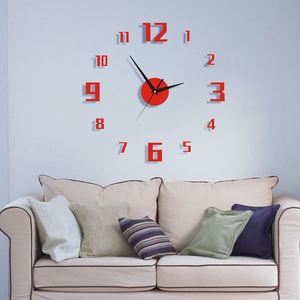 Horloge murale décorative en acrylique numérique, horloge murale 3D, horloge à quartz moderne pour salon, chambre à coucher - Product Image 4