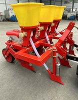 Semoir à maïs et céréales réglable sur 3 rangs, espacement des rangs de 45 à 70 cm, boîte à engrais, largeur de travail de 1,5 m, monté sur tracteur pour utilisation agricole