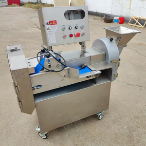 Machines commerciales multifonctionnelles de coupe de feuilles et de fruits de légumes de Cuber de coupe de racine de Double tête pour le moteur de Com - Product Image 3