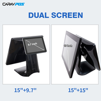 Dispositivos de máquina de cajero Pos inteligentes Wifi caja registradora pantalla Dual Windows todo en uno sistemas Pos terminales para cafetería panadería tienda