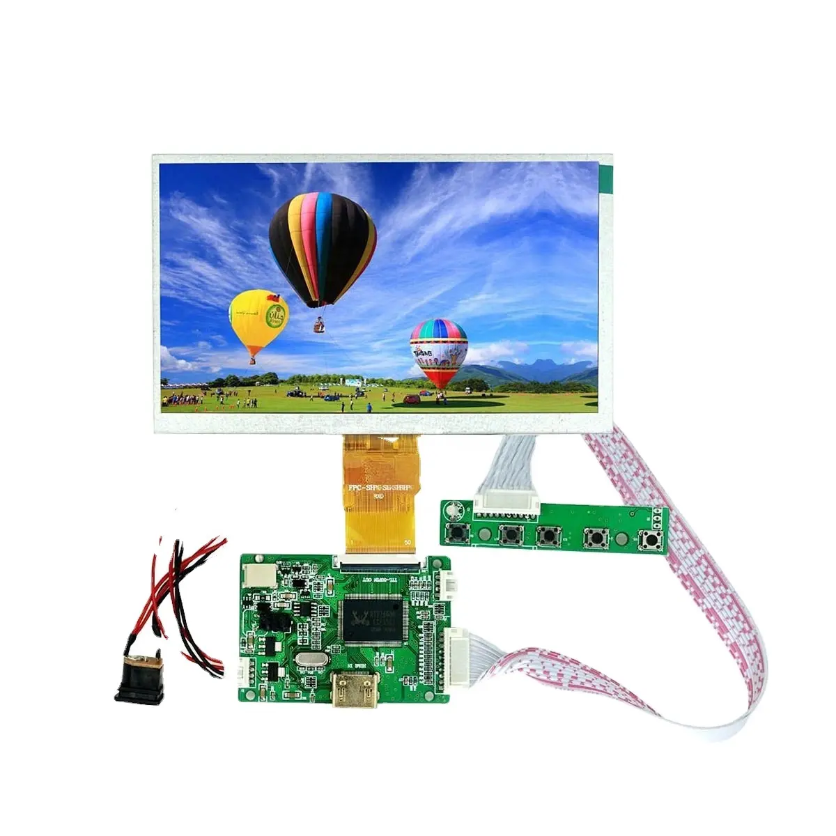 7 inch color lcd screen high quality VGA 1024x600 tft display for brochure card module