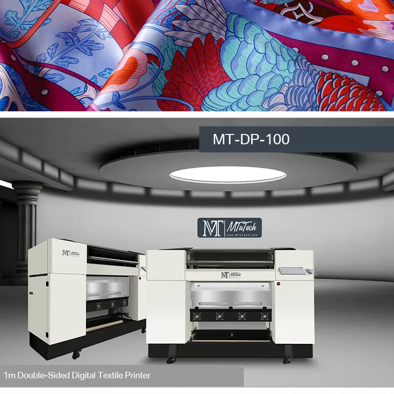 Mt mtutech เครื่องพิมพ์สิ่งทอดิจิตอลสองด้าน1.8เมตรพร้อม MT-DP180หัวพิมพ์ i3200