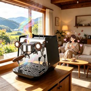 <span class=keywords><strong>Machine</strong></span> à café semi-automatique directe usine avec chaudière à vapeur de 1L NTC+PID, zéro dérive de température, vapeur puissante à sec pour hôtel - Product Image 4