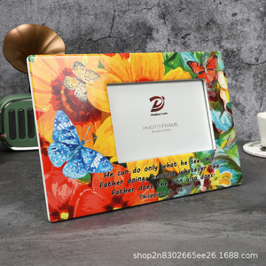 Cadre photo religieux en céramique personnalisé, verset biblique Philippiens 5:19, motif papillon et fleur, impression UV, 6x4 pouces, pour bureau - Product Image 6